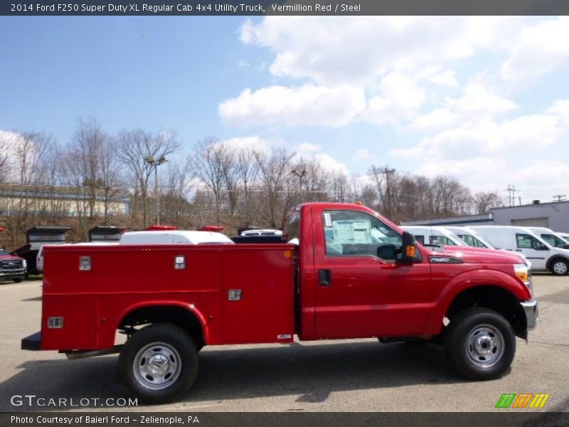  2014 F250 Super Duty XL Regular Cab 4x4 Utility Truck Vermillion Red