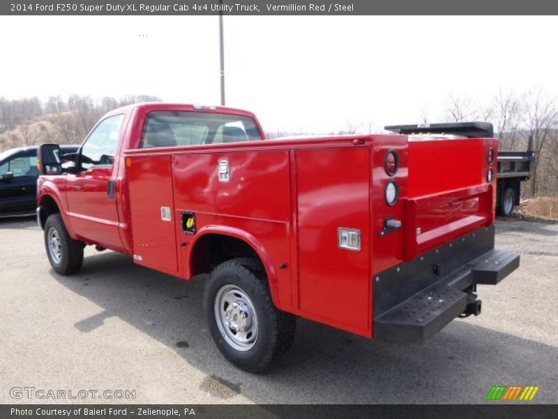 Vermillion Red / Steel 2014 Ford F250 Super Duty XL Regular Cab 4x4 Utility Truck