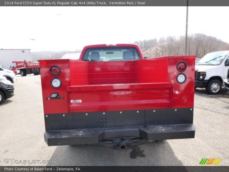 Vermillion Red / Steel 2014 Ford F250 Super Duty XL Regular Cab 4x4 Utility Truck