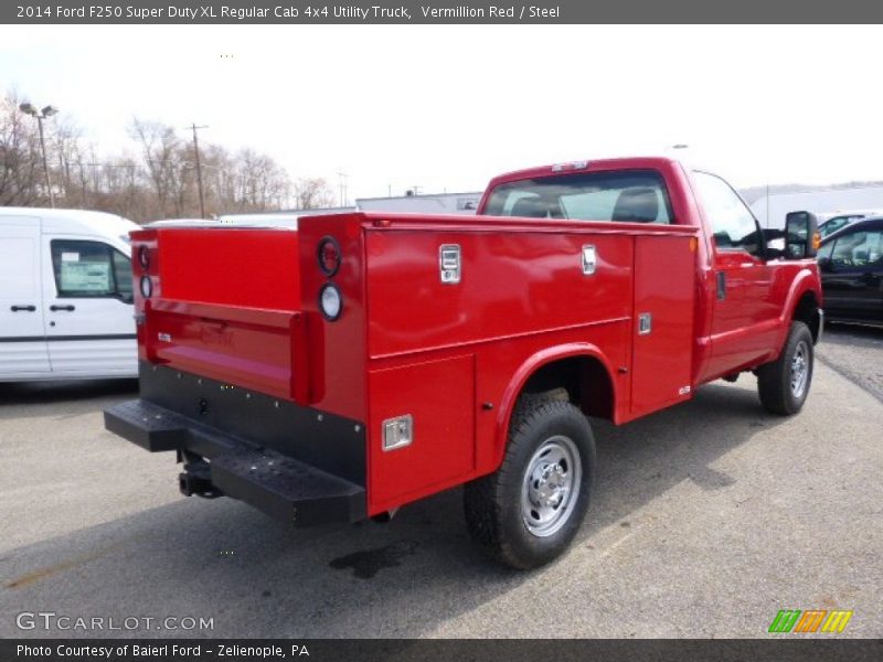  2014 F250 Super Duty XL Regular Cab 4x4 Utility Truck Vermillion Red
