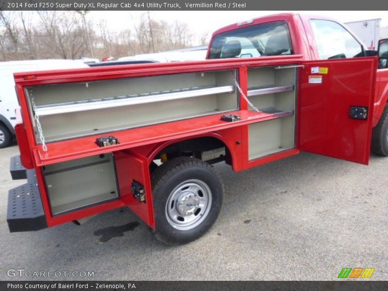 Vermillion Red / Steel 2014 Ford F250 Super Duty XL Regular Cab 4x4 Utility Truck