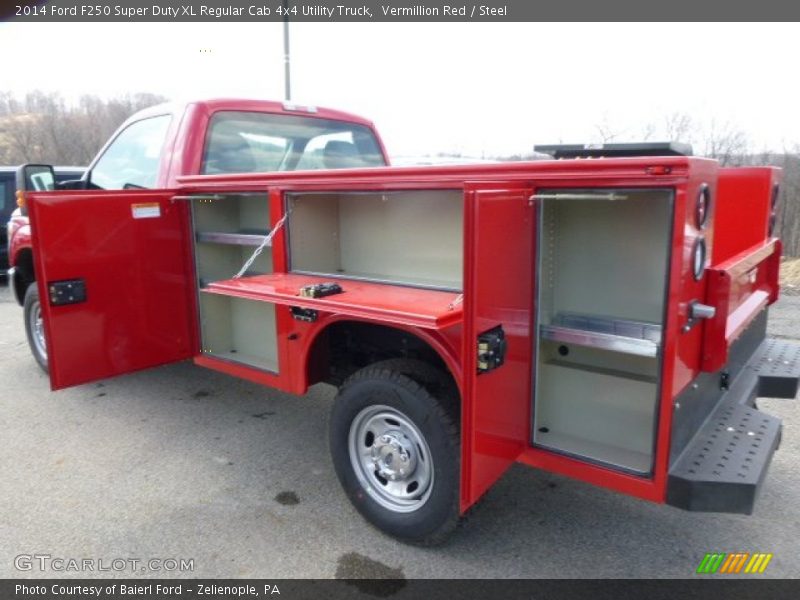 Vermillion Red / Steel 2014 Ford F250 Super Duty XL Regular Cab 4x4 Utility Truck