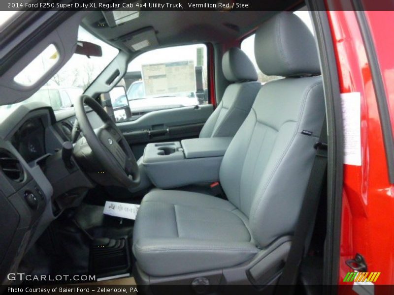 Vermillion Red / Steel 2014 Ford F250 Super Duty XL Regular Cab 4x4 Utility Truck