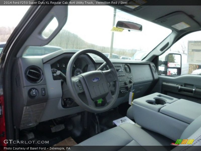 Vermillion Red / Steel 2014 Ford F250 Super Duty XL Regular Cab 4x4 Utility Truck