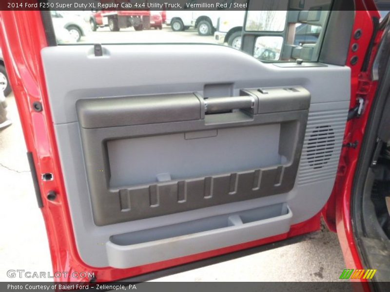 Vermillion Red / Steel 2014 Ford F250 Super Duty XL Regular Cab 4x4 Utility Truck