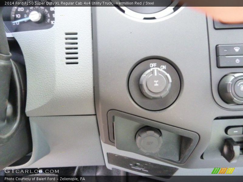 Vermillion Red / Steel 2014 Ford F250 Super Duty XL Regular Cab 4x4 Utility Truck