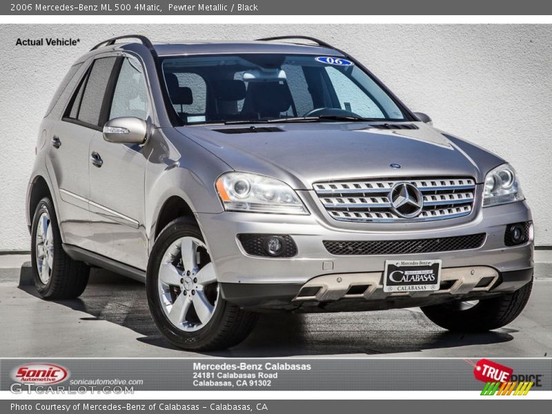 Pewter Metallic / Black 2006 Mercedes-Benz ML 500 4Matic