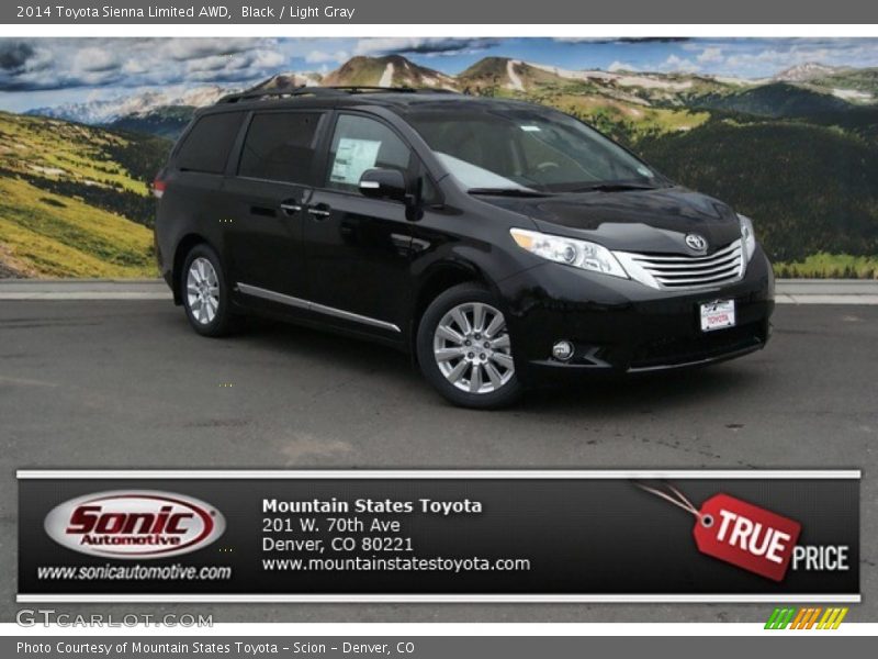 Black / Light Gray 2014 Toyota Sienna Limited AWD