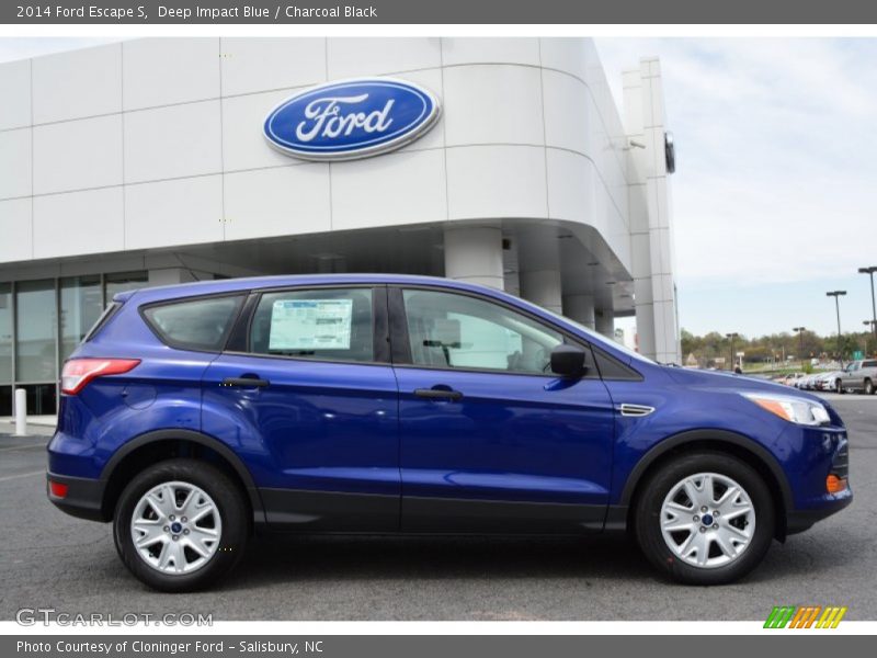 Deep Impact Blue / Charcoal Black 2014 Ford Escape S