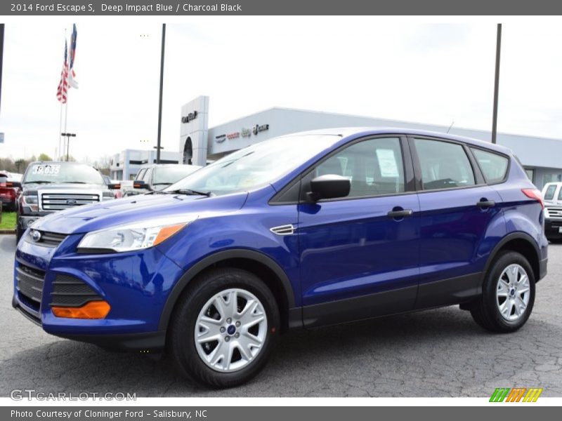 Deep Impact Blue / Charcoal Black 2014 Ford Escape S