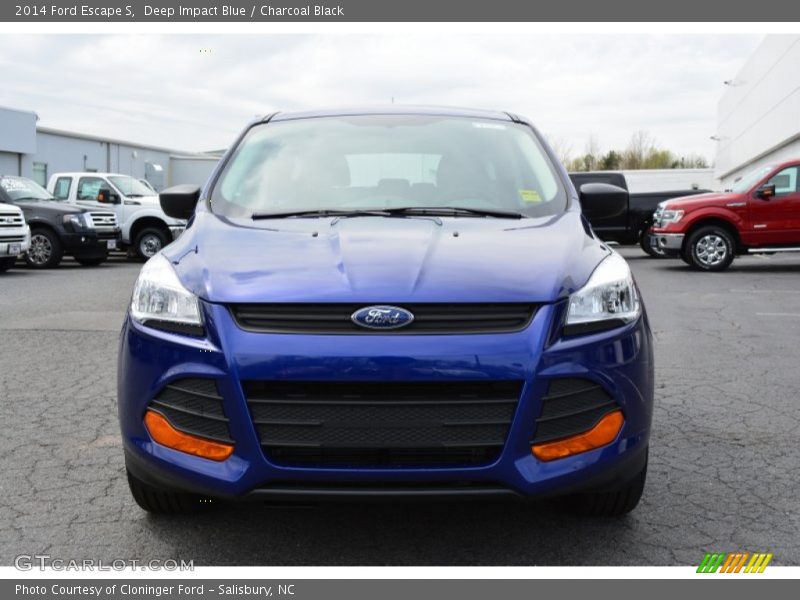 Deep Impact Blue / Charcoal Black 2014 Ford Escape S