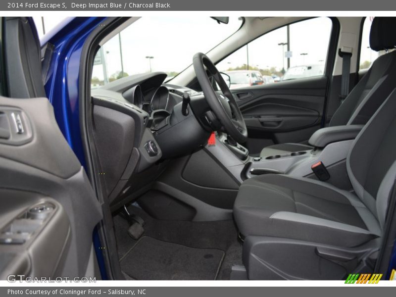 Deep Impact Blue / Charcoal Black 2014 Ford Escape S
