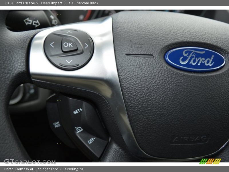 Deep Impact Blue / Charcoal Black 2014 Ford Escape S