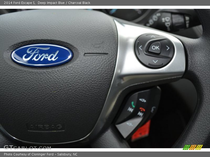 Deep Impact Blue / Charcoal Black 2014 Ford Escape S