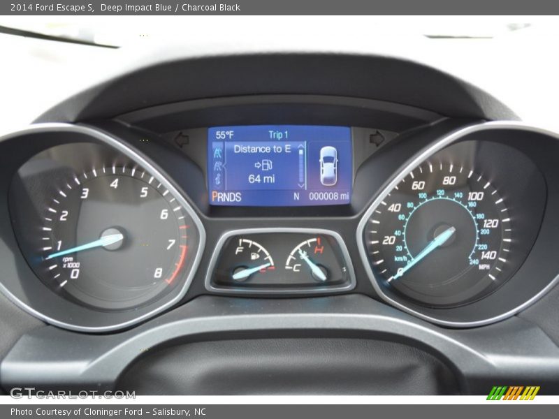 Deep Impact Blue / Charcoal Black 2014 Ford Escape S