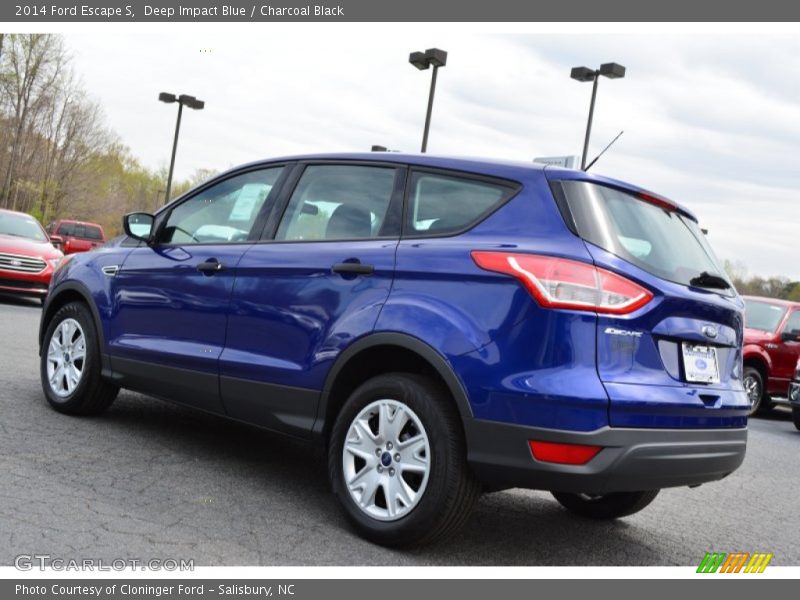 Deep Impact Blue / Charcoal Black 2014 Ford Escape S