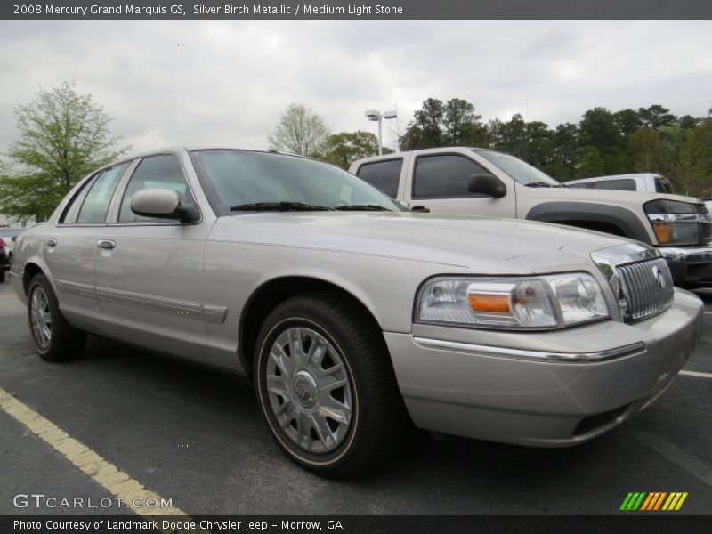 Silver Birch Metallic / Medium Light Stone 2008 Mercury Grand Marquis GS