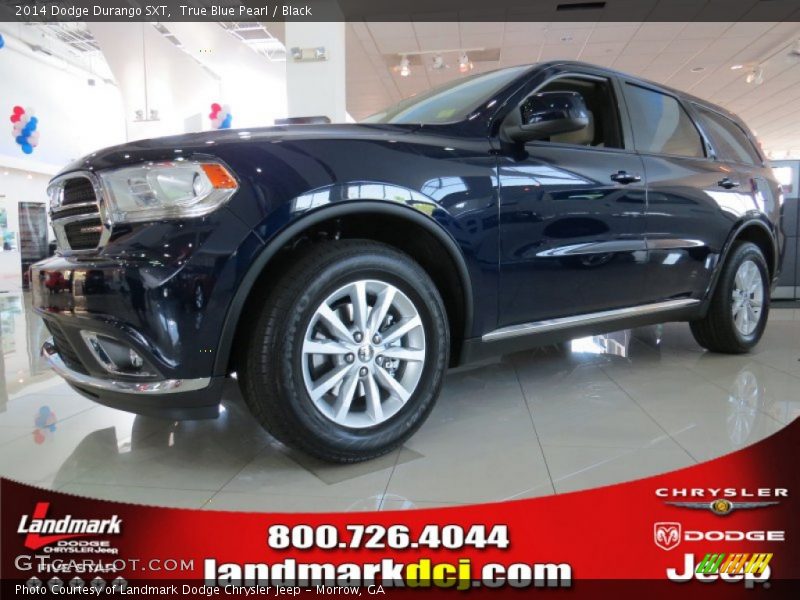 True Blue Pearl / Black 2014 Dodge Durango SXT