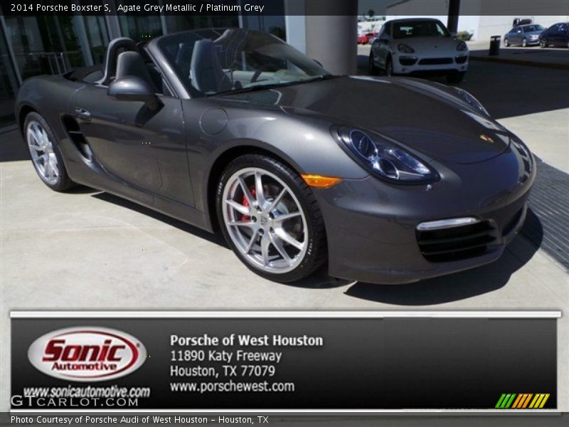 Agate Grey Metallic / Platinum Grey 2014 Porsche Boxster S