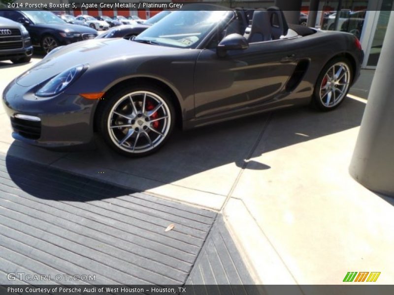 Agate Grey Metallic / Platinum Grey 2014 Porsche Boxster S