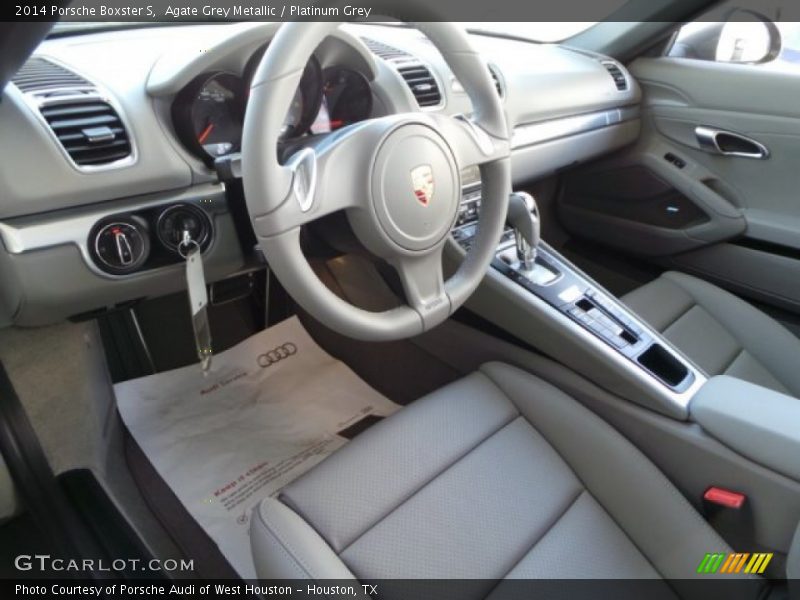 Agate Grey Metallic / Platinum Grey 2014 Porsche Boxster S