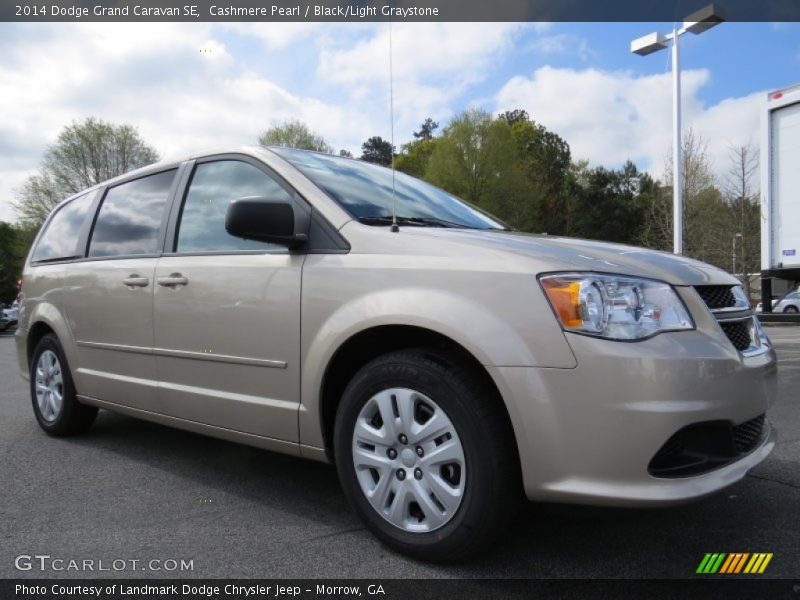 Cashmere Pearl / Black/Light Graystone 2014 Dodge Grand Caravan SE