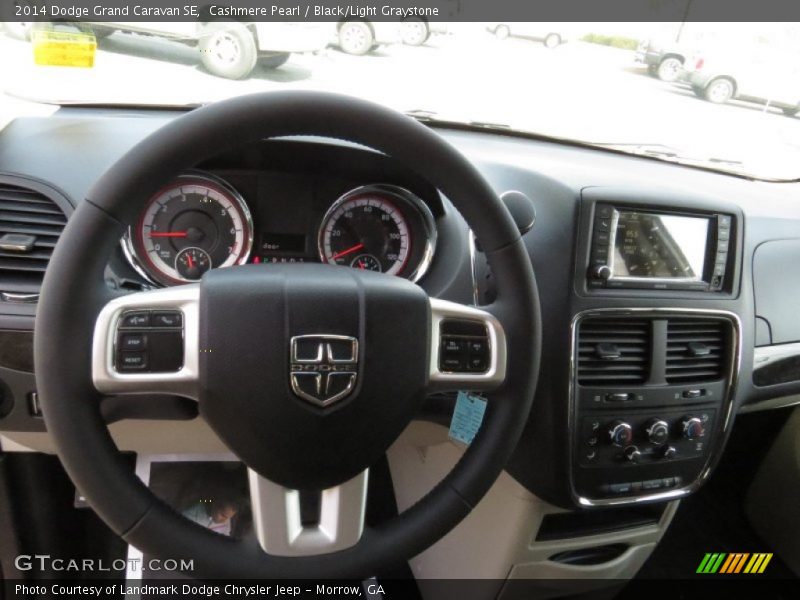 Cashmere Pearl / Black/Light Graystone 2014 Dodge Grand Caravan SE