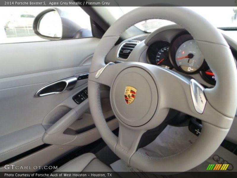 Agate Grey Metallic / Platinum Grey 2014 Porsche Boxster S