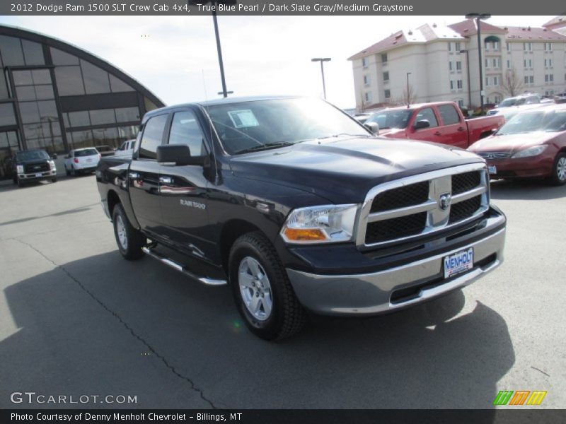 True Blue Pearl / Dark Slate Gray/Medium Graystone 2012 Dodge Ram 1500 SLT Crew Cab 4x4