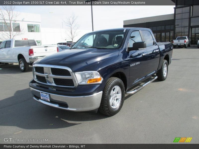 True Blue Pearl / Dark Slate Gray/Medium Graystone 2012 Dodge Ram 1500 SLT Crew Cab 4x4
