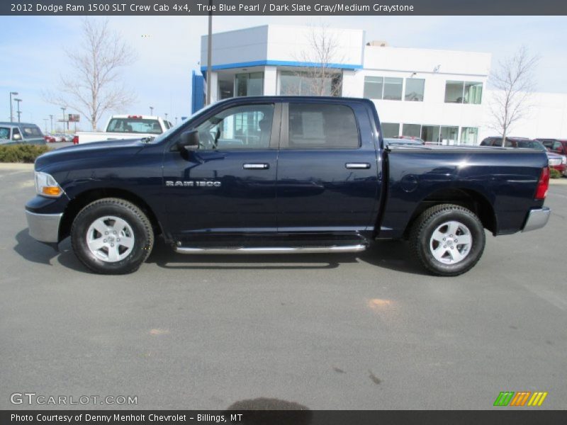 True Blue Pearl / Dark Slate Gray/Medium Graystone 2012 Dodge Ram 1500 SLT Crew Cab 4x4
