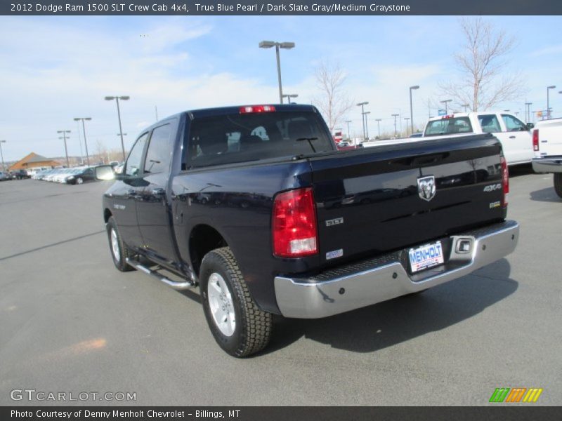 True Blue Pearl / Dark Slate Gray/Medium Graystone 2012 Dodge Ram 1500 SLT Crew Cab 4x4