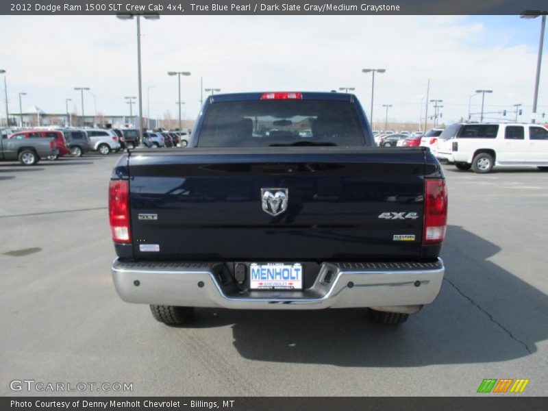 True Blue Pearl / Dark Slate Gray/Medium Graystone 2012 Dodge Ram 1500 SLT Crew Cab 4x4