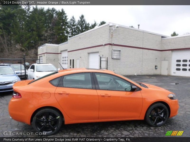 Header Orange / Black/Light Tungsten 2014 Dodge Dart SXT