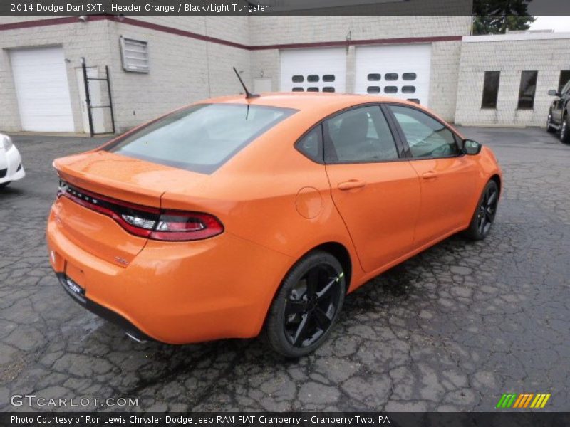 Header Orange / Black/Light Tungsten 2014 Dodge Dart SXT