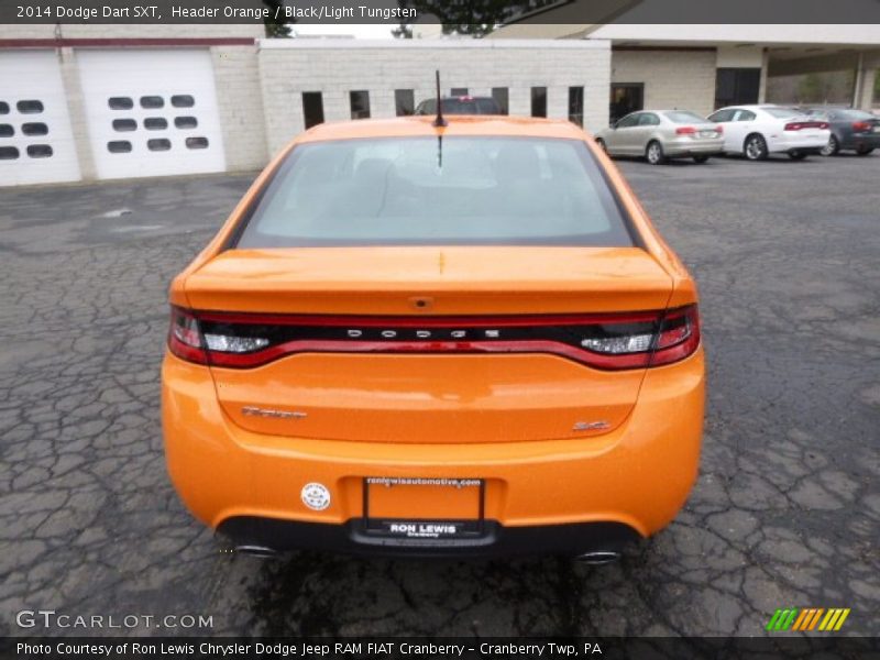 Header Orange / Black/Light Tungsten 2014 Dodge Dart SXT