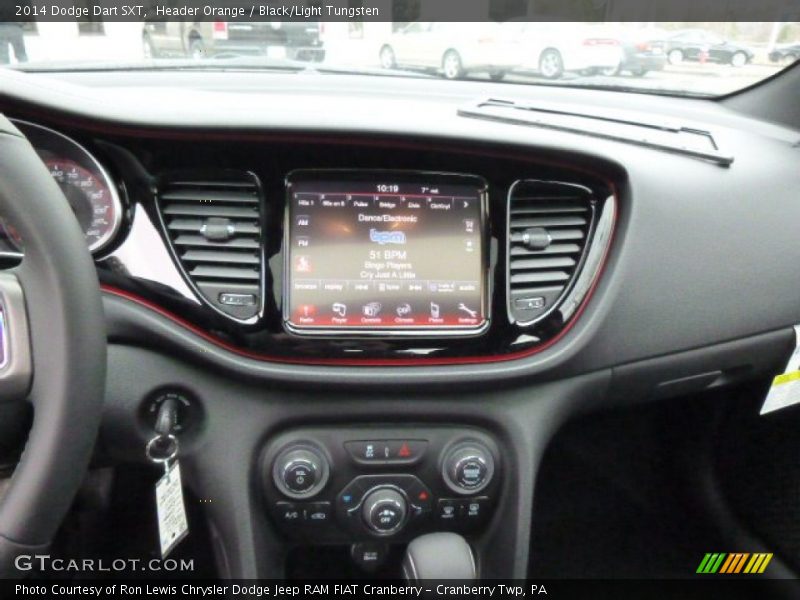 Header Orange / Black/Light Tungsten 2014 Dodge Dart SXT