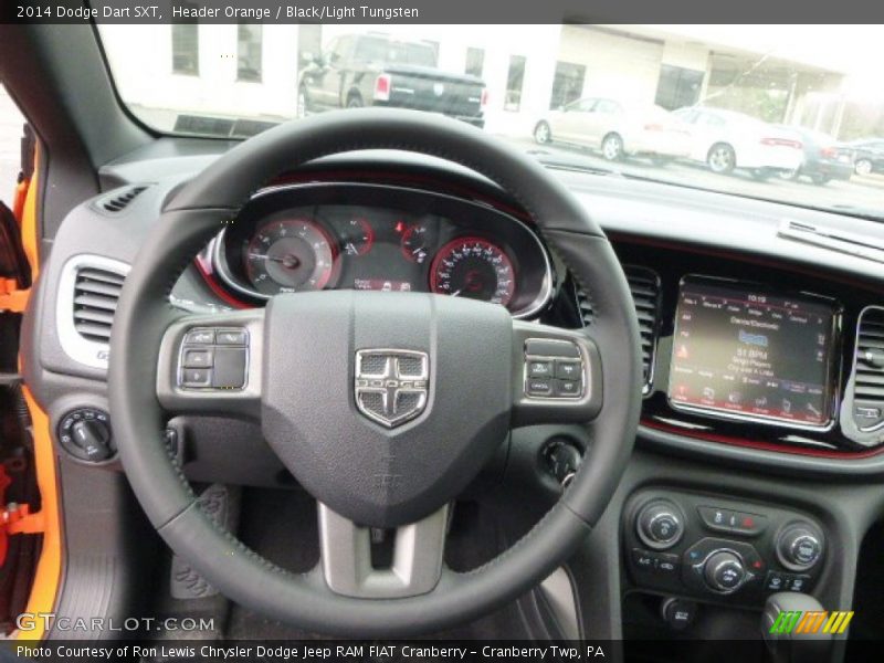 Header Orange / Black/Light Tungsten 2014 Dodge Dart SXT