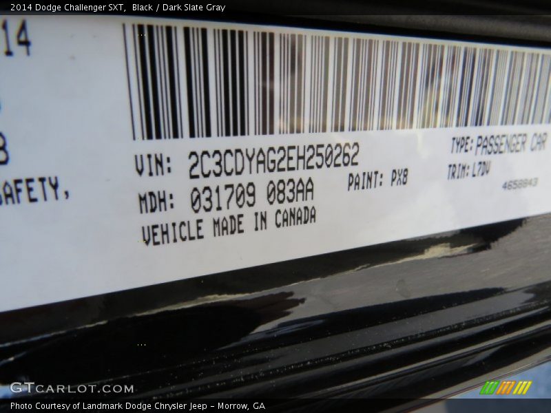 Black / Dark Slate Gray 2014 Dodge Challenger SXT