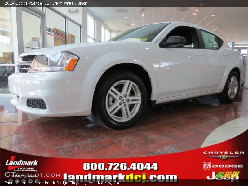 Bright White / Black 2014 Dodge Avenger SE