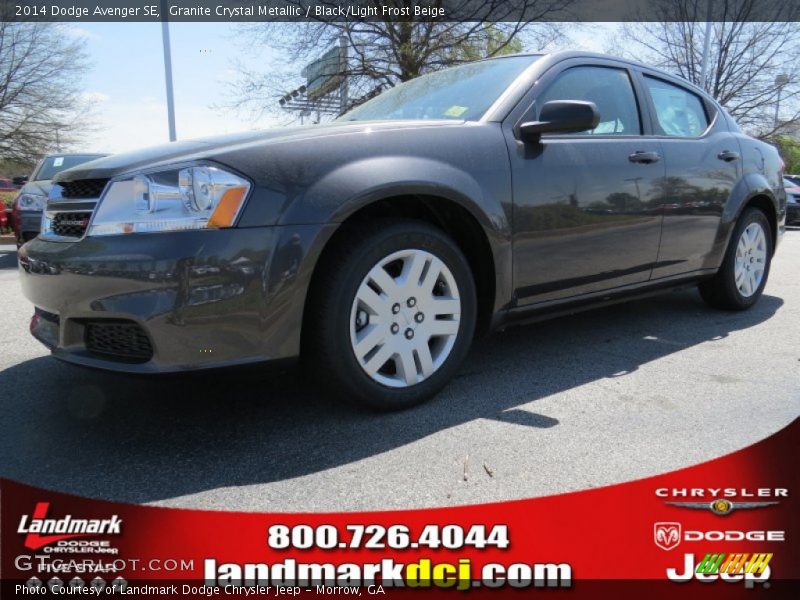 Granite Crystal Metallic / Black/Light Frost Beige 2014 Dodge Avenger SE