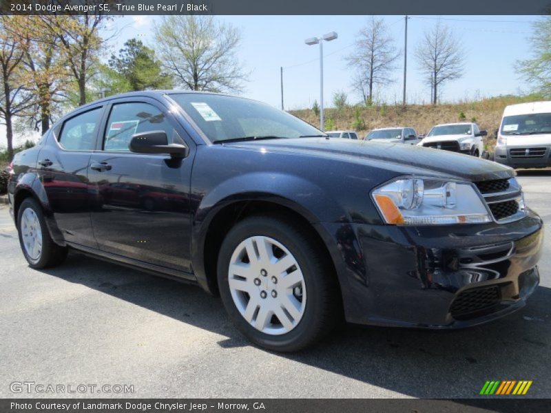 True Blue Pearl / Black 2014 Dodge Avenger SE