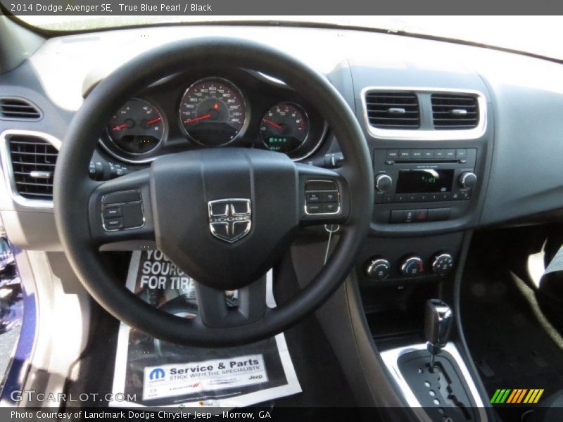 True Blue Pearl / Black 2014 Dodge Avenger SE