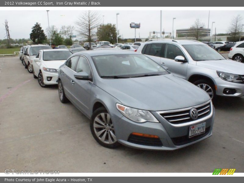 Iron Gray Metallic / Black 2012 Volkswagen CC Sport