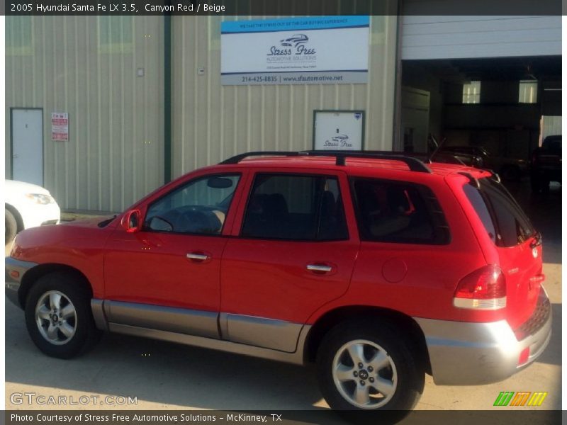 Canyon Red / Beige 2005 Hyundai Santa Fe LX 3.5