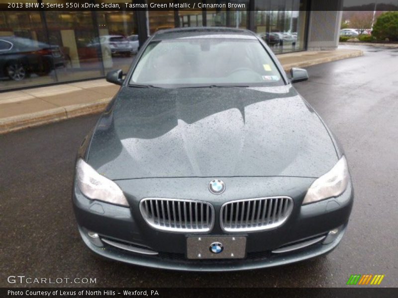 Tasman Green Metallic / Cinnamon Brown 2013 BMW 5 Series 550i xDrive Sedan