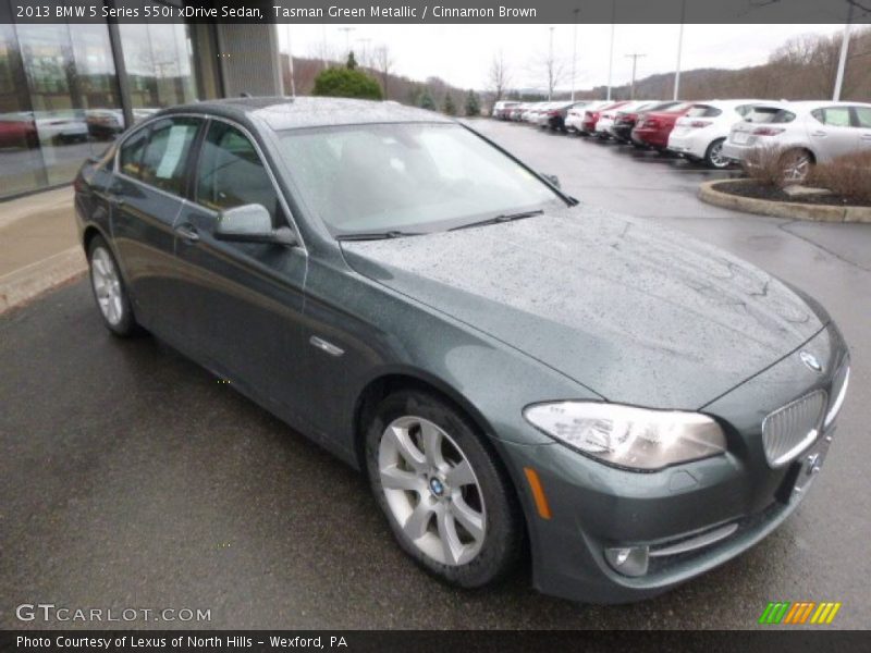 Tasman Green Metallic / Cinnamon Brown 2013 BMW 5 Series 550i xDrive Sedan