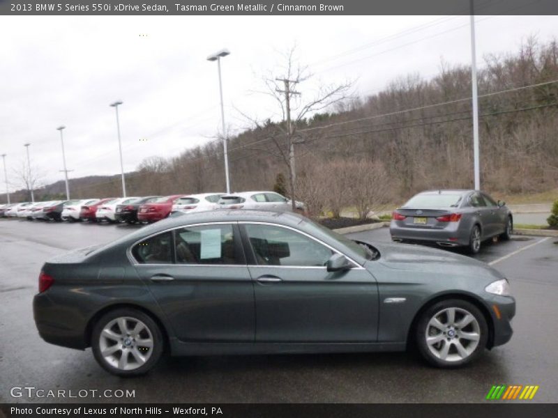 Tasman Green Metallic / Cinnamon Brown 2013 BMW 5 Series 550i xDrive Sedan