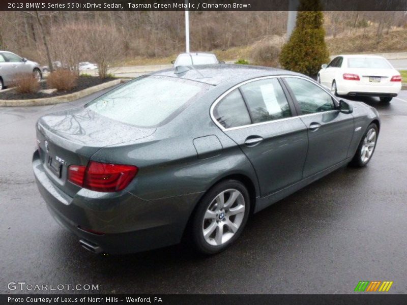Tasman Green Metallic / Cinnamon Brown 2013 BMW 5 Series 550i xDrive Sedan