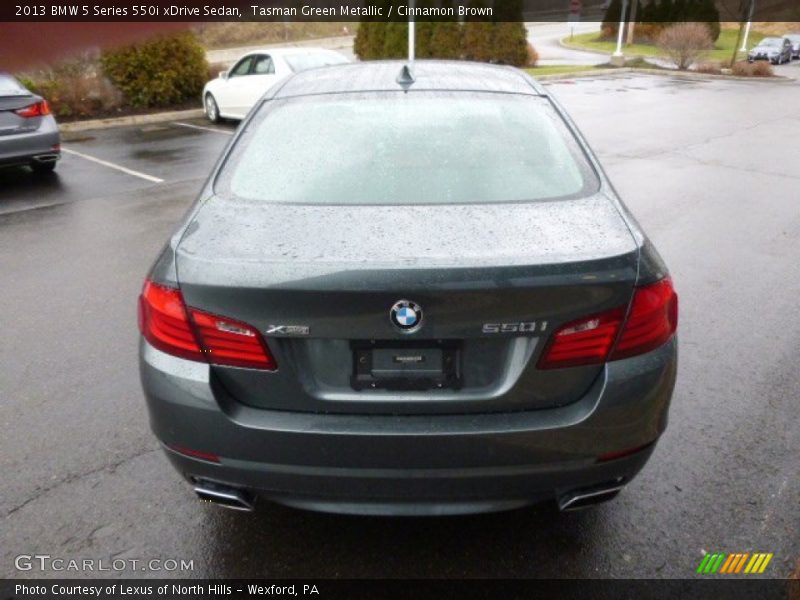 Tasman Green Metallic / Cinnamon Brown 2013 BMW 5 Series 550i xDrive Sedan